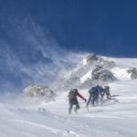 雪山にて