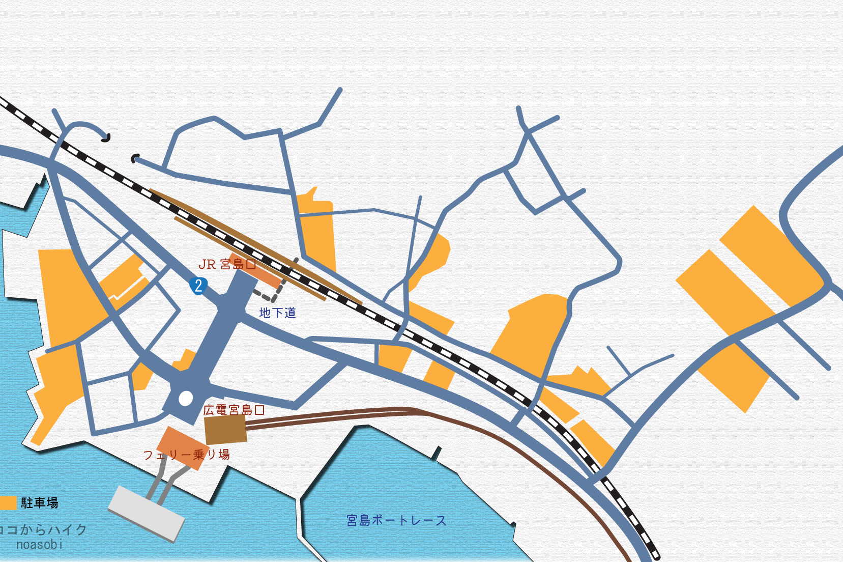 宮島口駐車場マップ