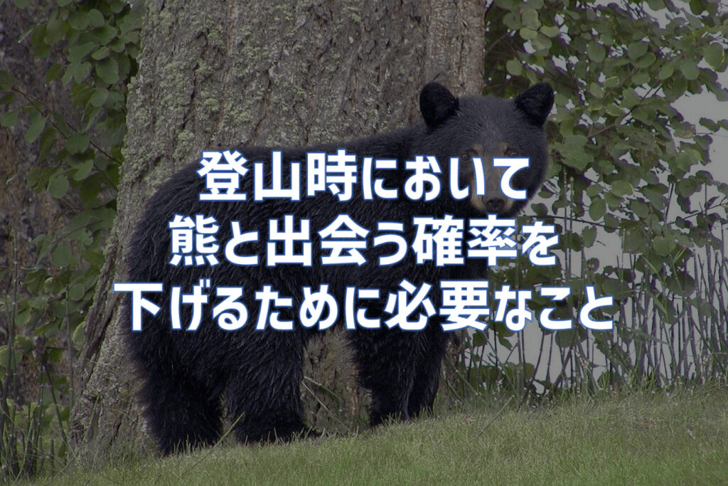 登山時に熊と遭遇する確率を下げるために必要なこと