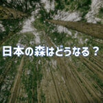 日本の森はこれからどうなっていくのか？日本の森の現状をお伝えします